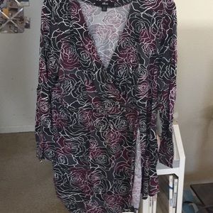 Ellos faux wrap tunic